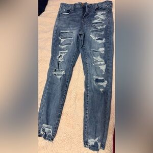 American Eagle Outfitters Light Blue Jeans Curvy Hi Rise Jeggjngs